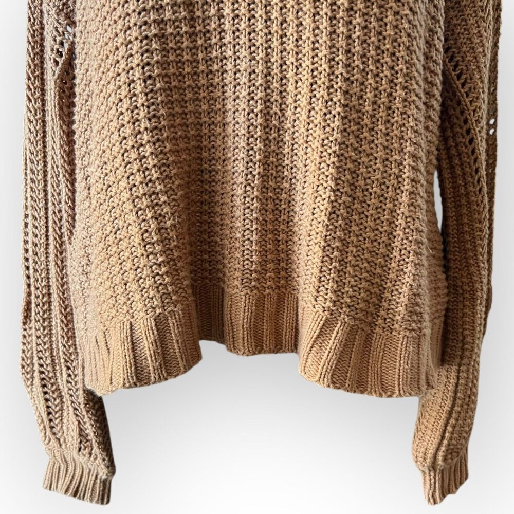 American Eagle Outfitters Women's Gold Chunky Knit Drop Shoulder Sweater Size S - Picture 11 of 13